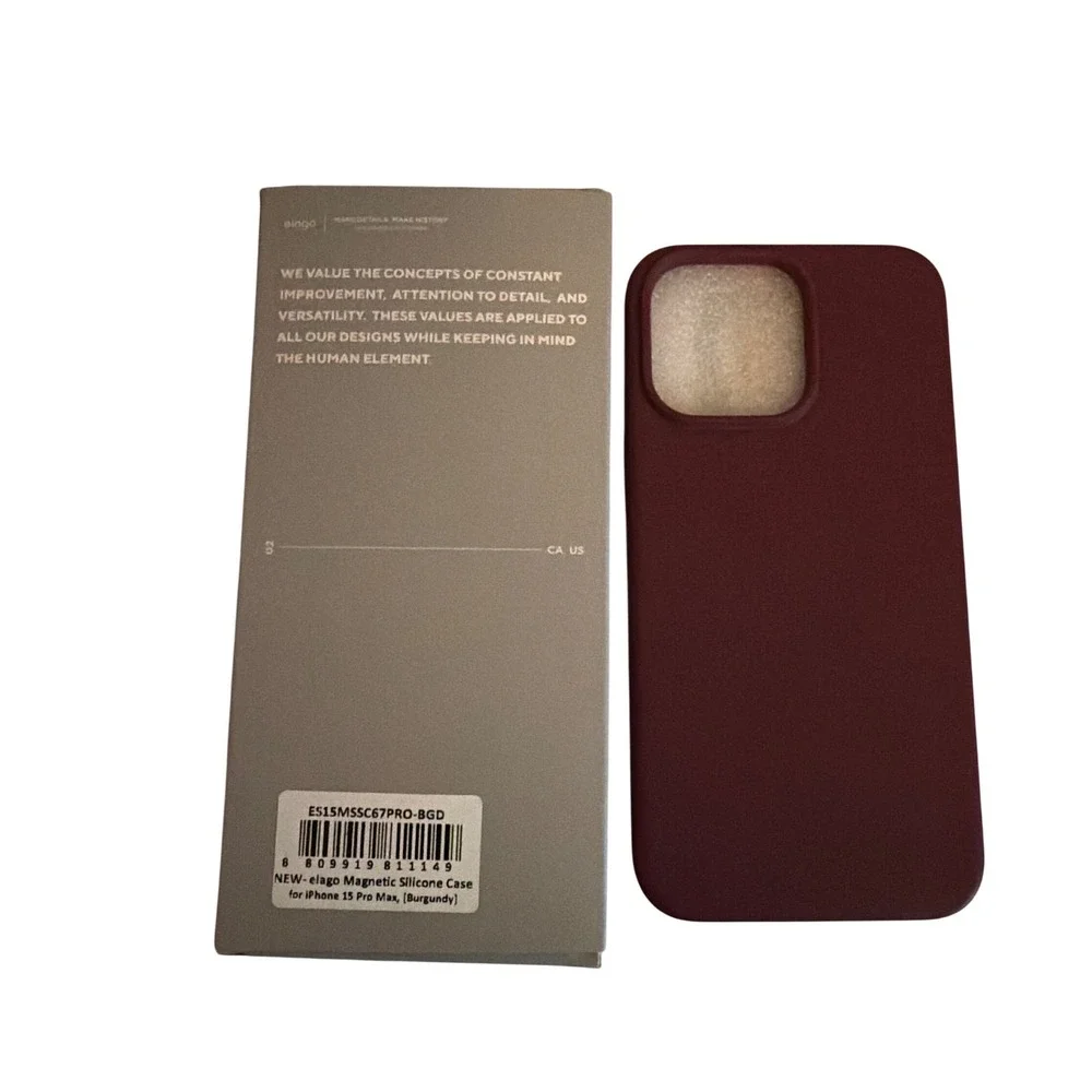 Make the Case Magnetic Silicone Case iPhone 15 ProMax Burgundy ES15MSSC67PRO-BGD